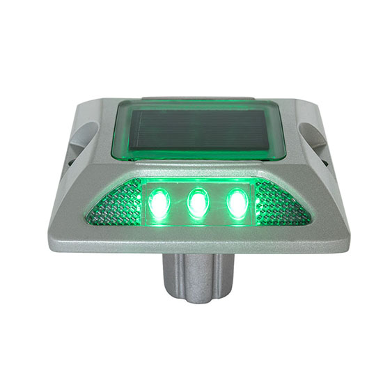 marcador vial solar aluminio